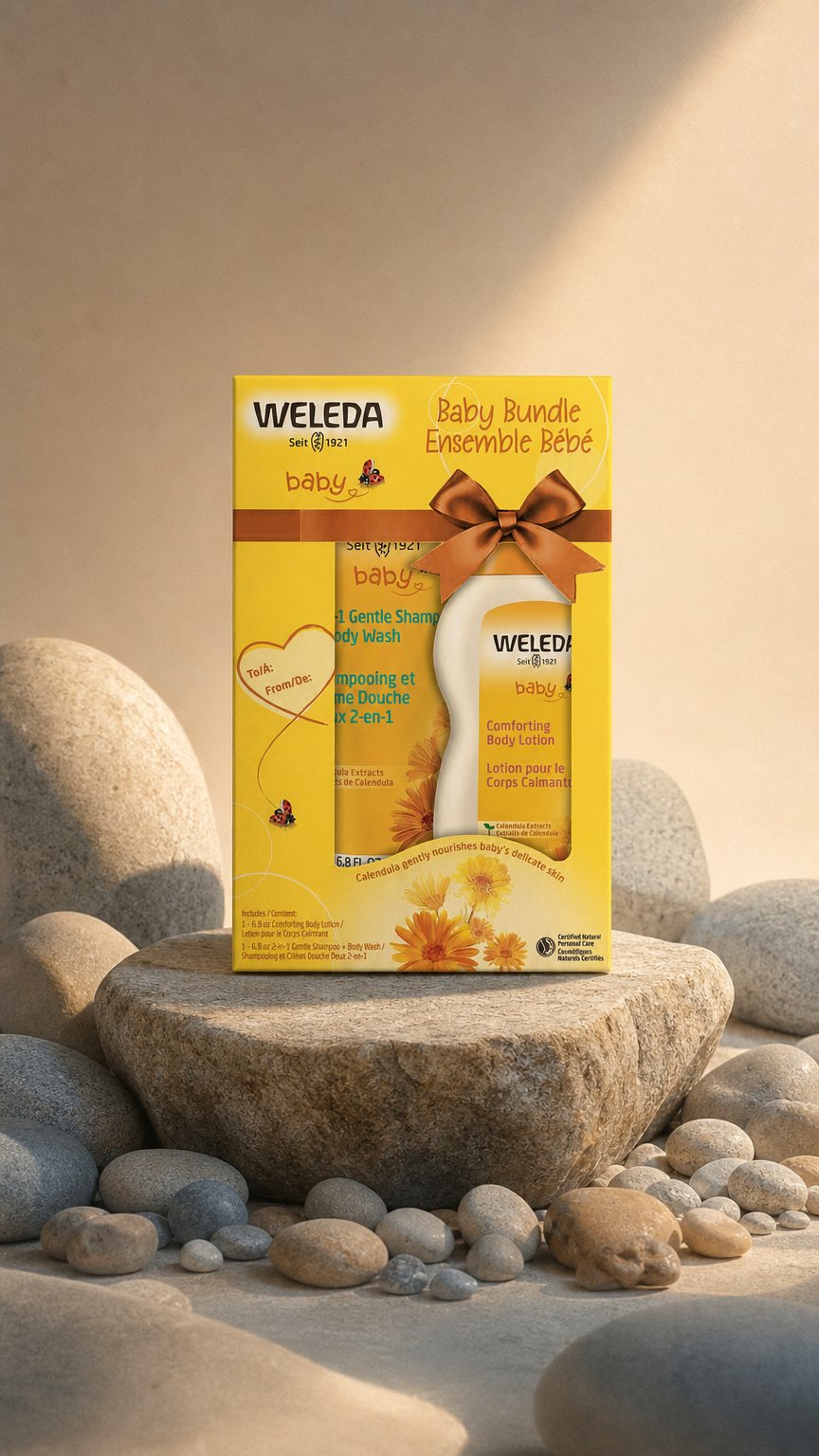 AI product shot of Calendula Baby Bundle