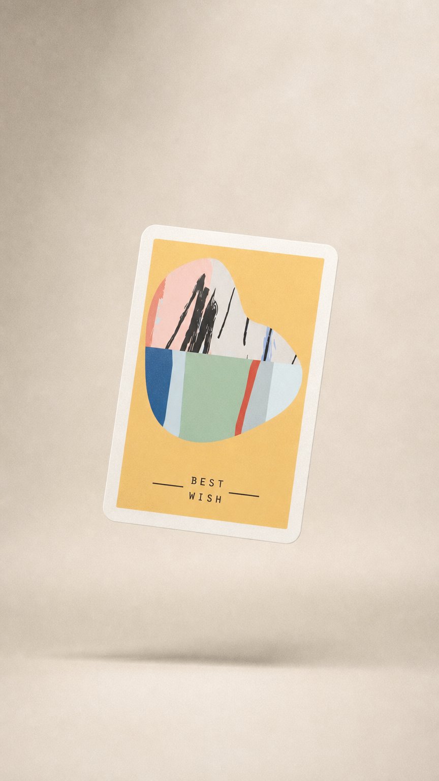 AI product shot of Greeting cards