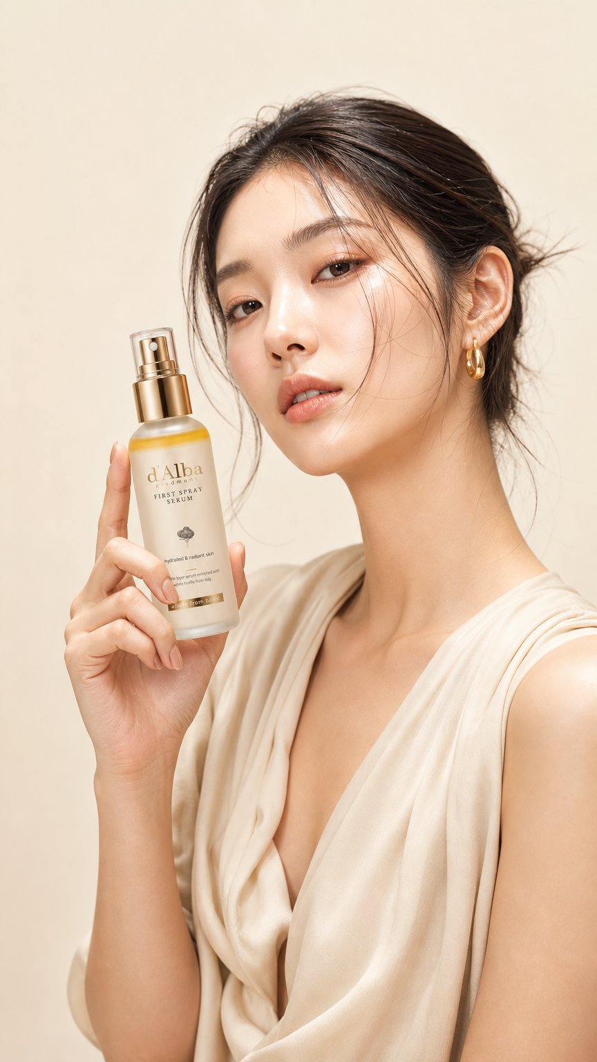 AI product shot of ホワイトトリュフ ファーストスプレーセラム (50ml/100ml)