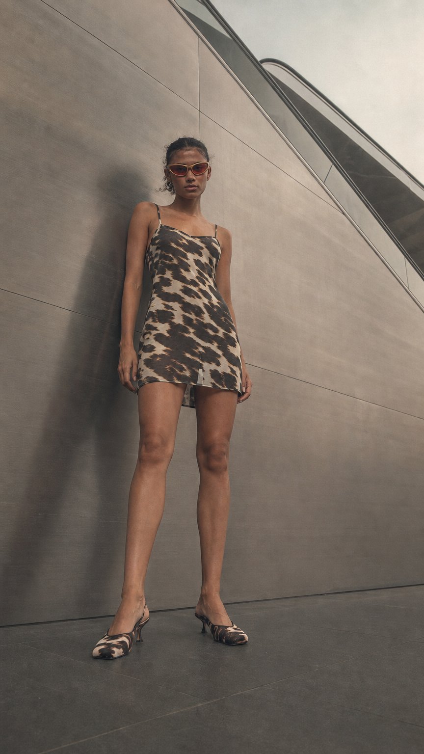 AI product shot of Nadia Mini Dress Animal