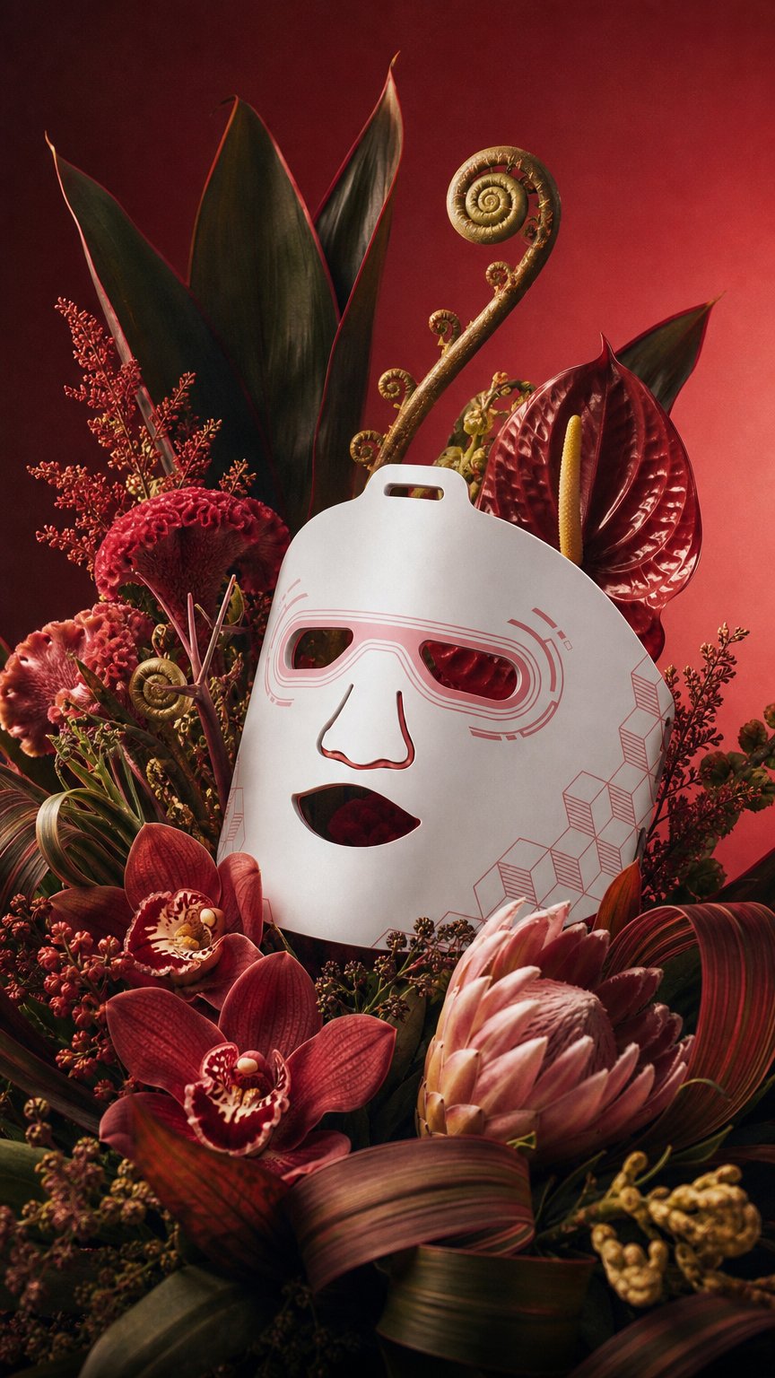 AI product shot of ChipNova M226 LED Face Mask