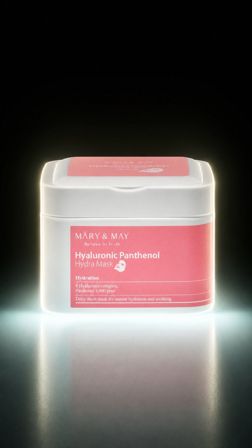AI product shot of Mary & May Hyaluronic Panthenol Hydra Mask