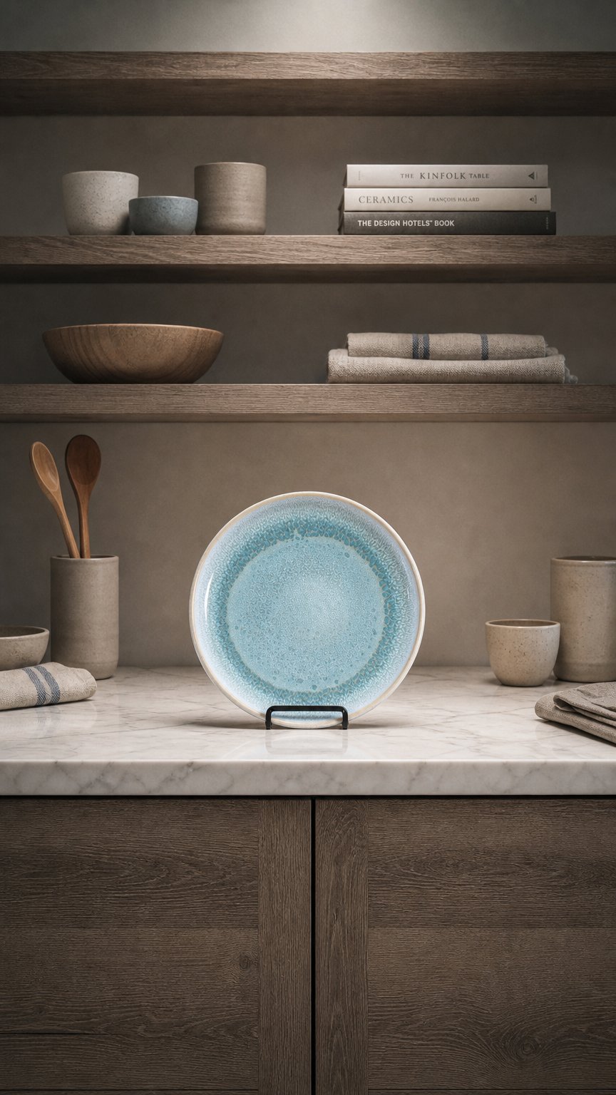AI product shot of Traunstein Teller klein Ocean Haze
