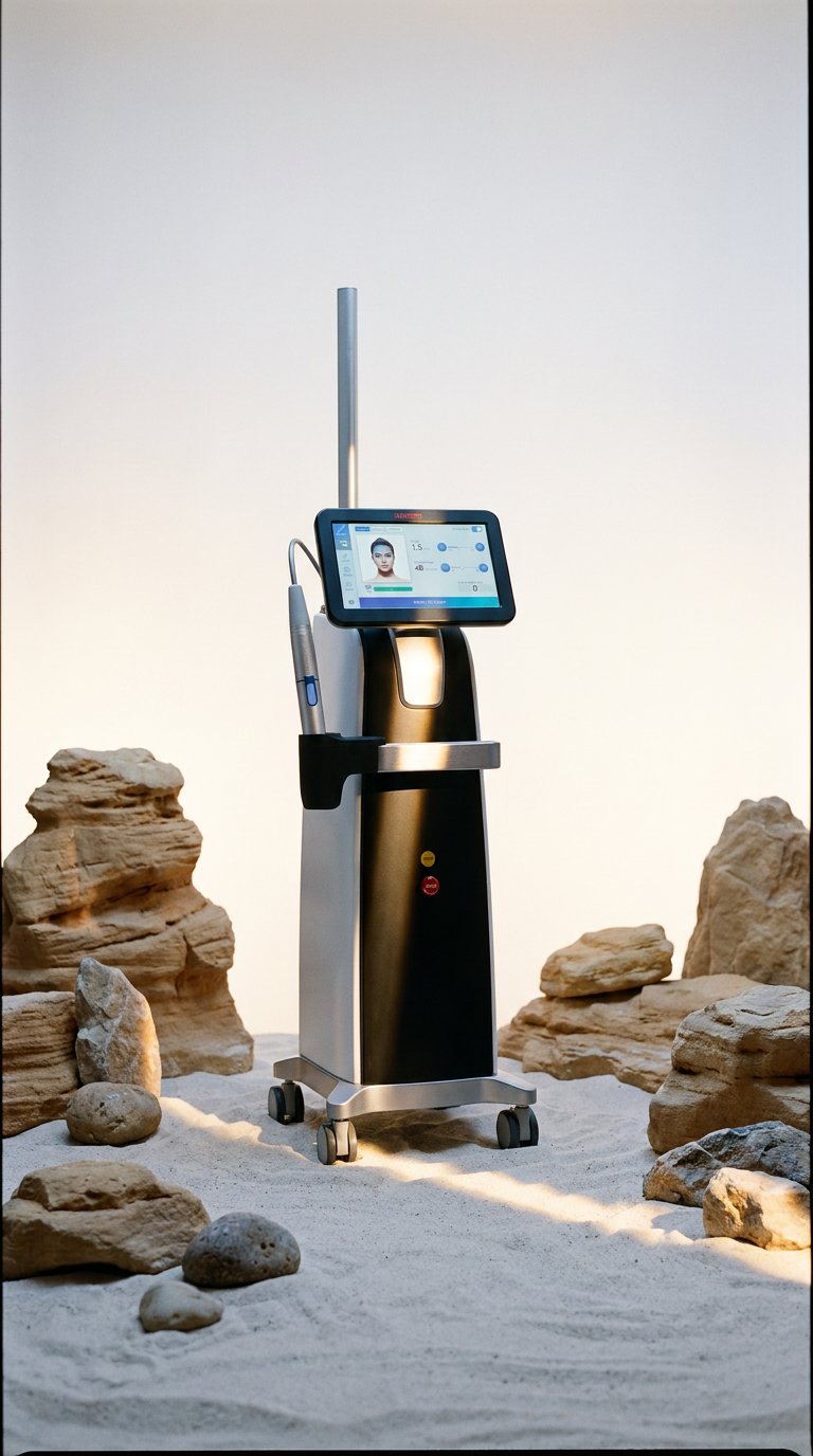 AI product shot of RF Microneedling at Luna Dermatology