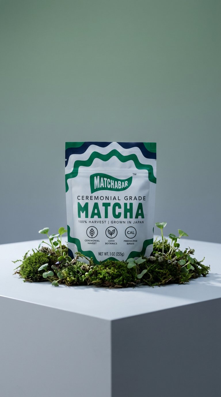 AI product shot of Ceremonial Grade Matcha Powder