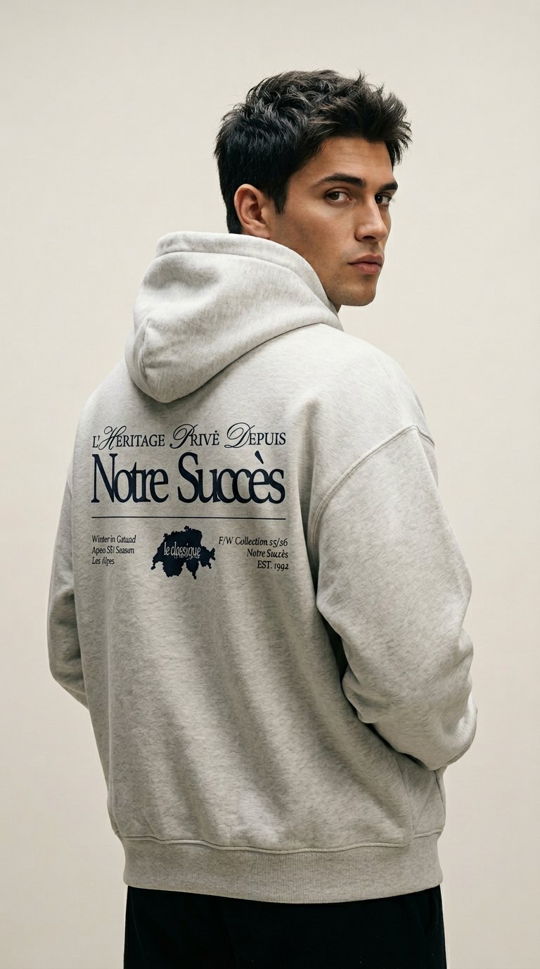 AI product shot of Le Classique Hoodie