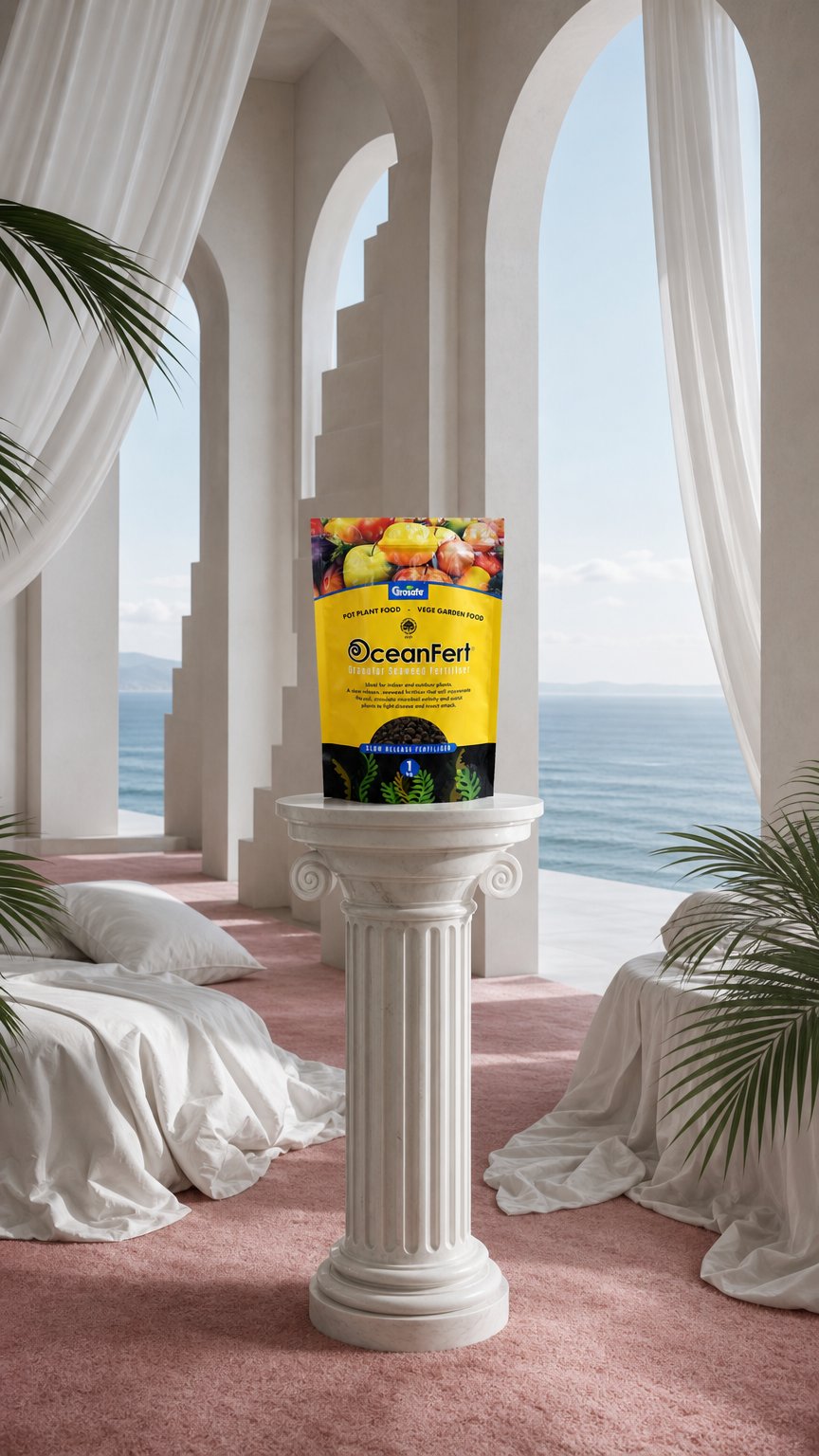 AI product shot of Grosafe OceanFert Certified Organic Slow Release Seaweed - 1kg