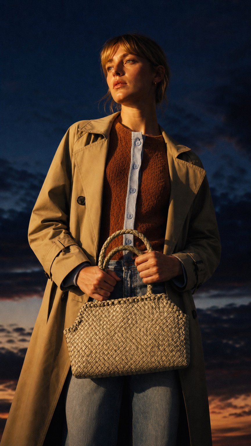 AI product shot of Natlie Tote Medium – Sage