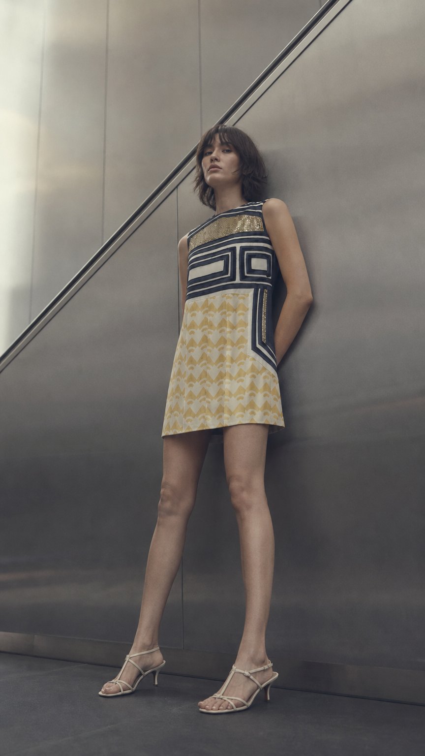 AI product shot of Sass & Bide silk dress