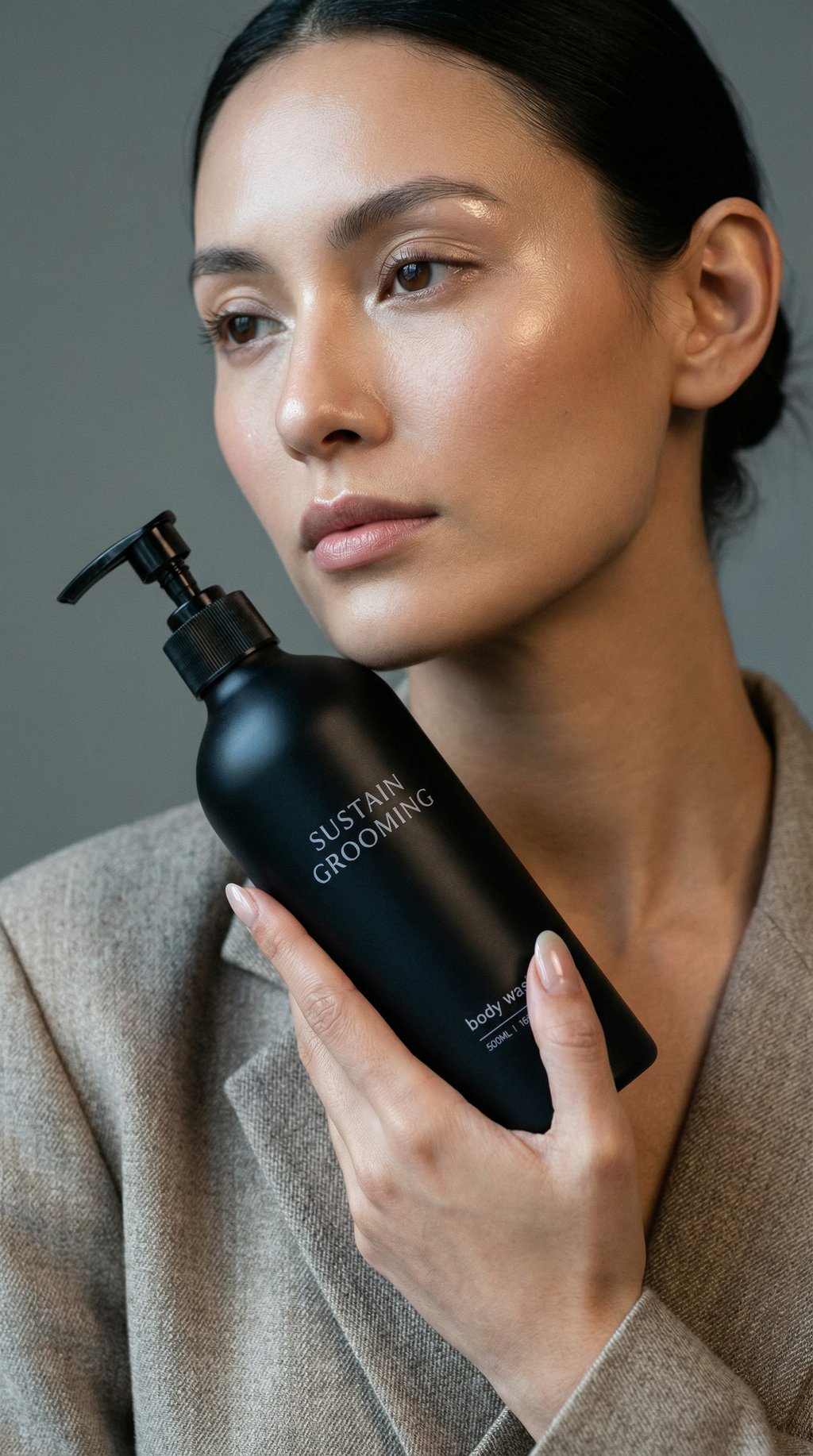 AI product shot of Refill Bundle: Body Wash & Refill with Reusable Bottle