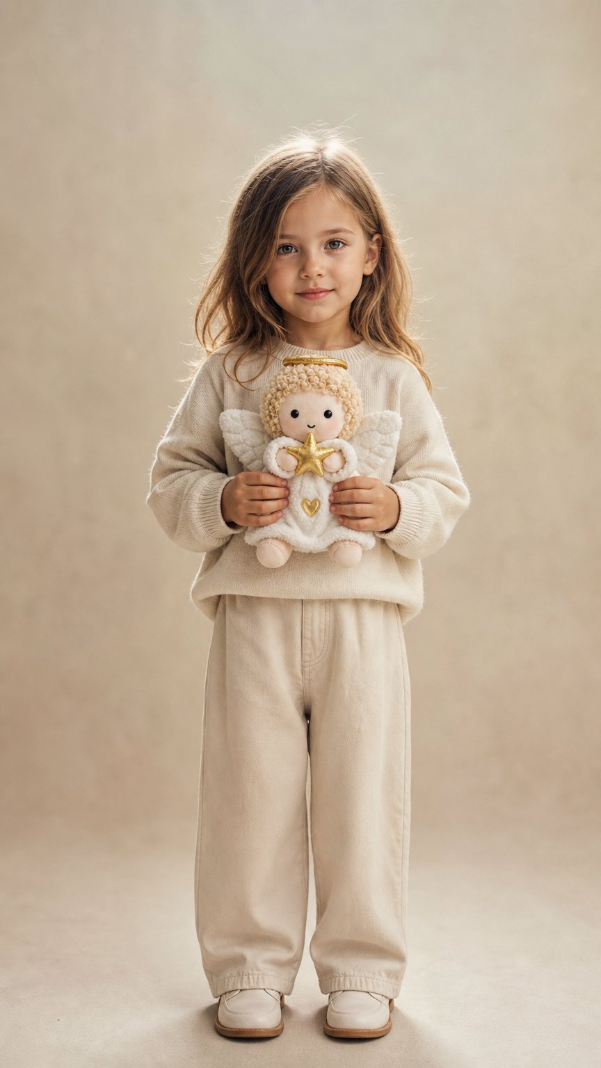 AI product shot of My Angel Messenger™ Plush Angel, Storybook & Keepsake Gift Box