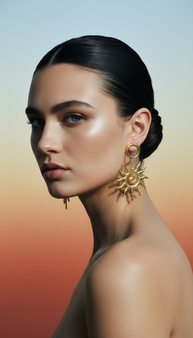 AI product shot of Eve Earrings