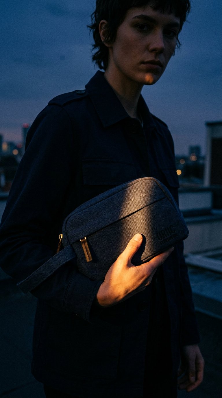 AI product shot of Logo Wash Bag Vintage Navy