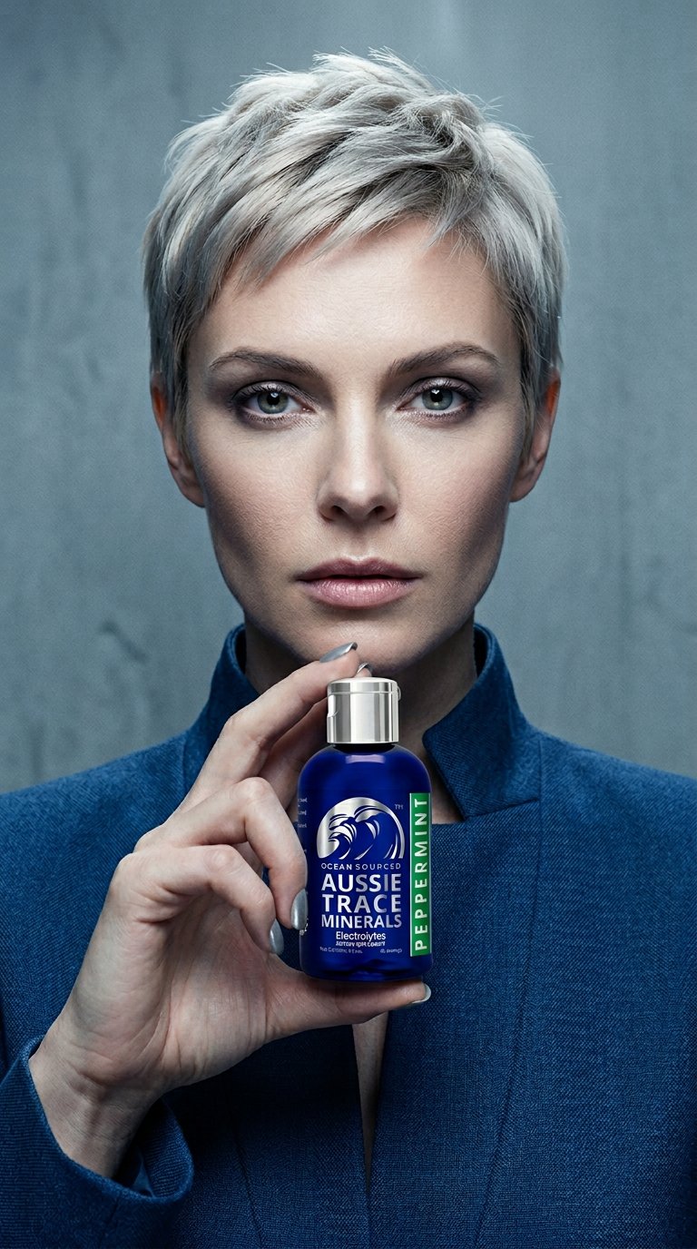 AI product shot of Peppermint Electrolyte Drops - 60ml