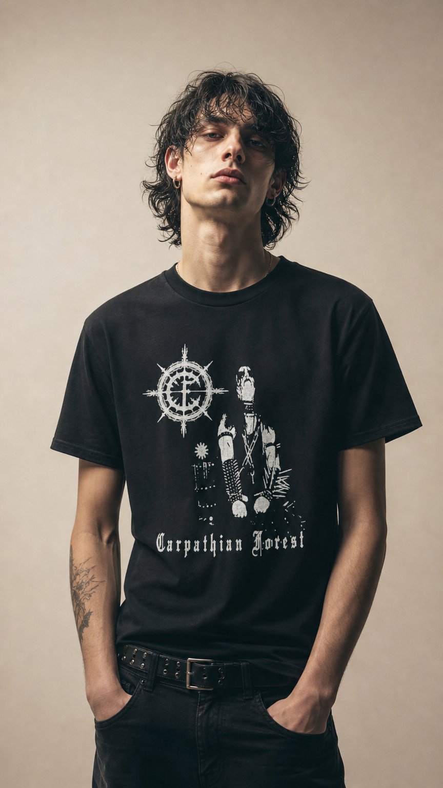 AI product shot of Carpathian Forest T-Shirt