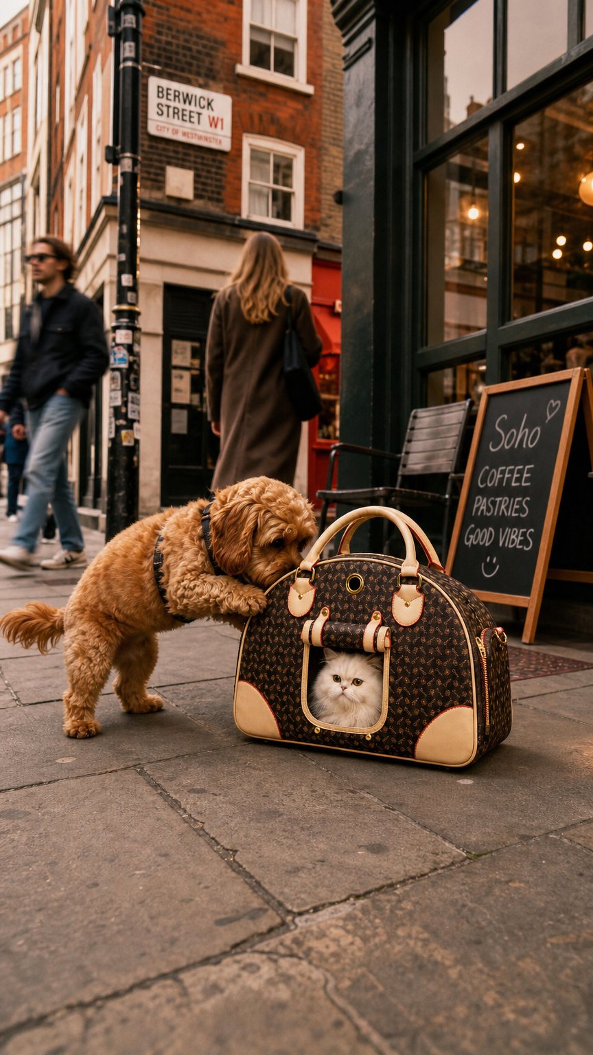 AI product shot of Wildcore LuxeCarry™ Premium Pet Travel Backpack