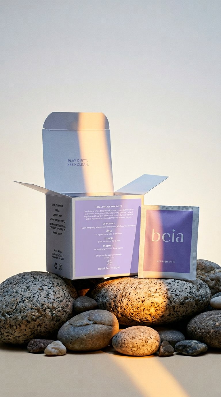 AI product shot of Refresh Wipes