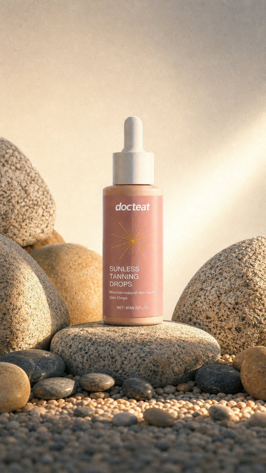 AI product shot of Herbal Sun Free Tanning Supplement Drops