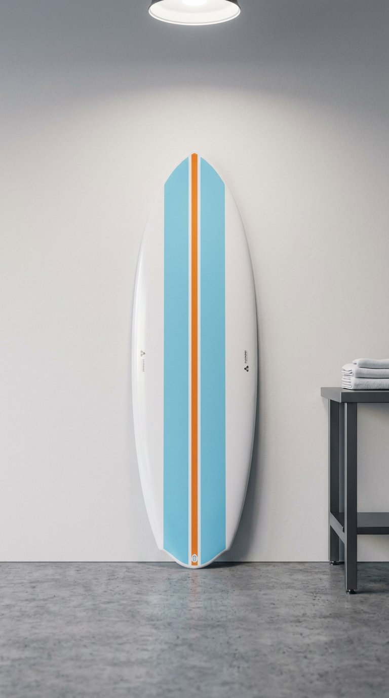 AI product shot of Alchimie El Dorado Surfboard