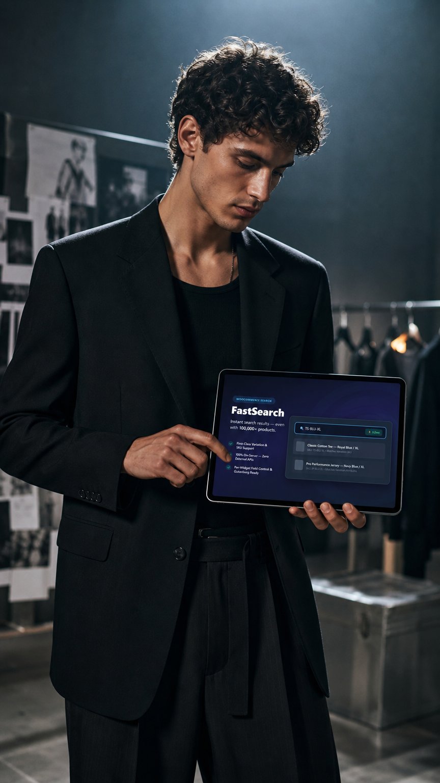 AI product shot of FastSearch for WooCommerce