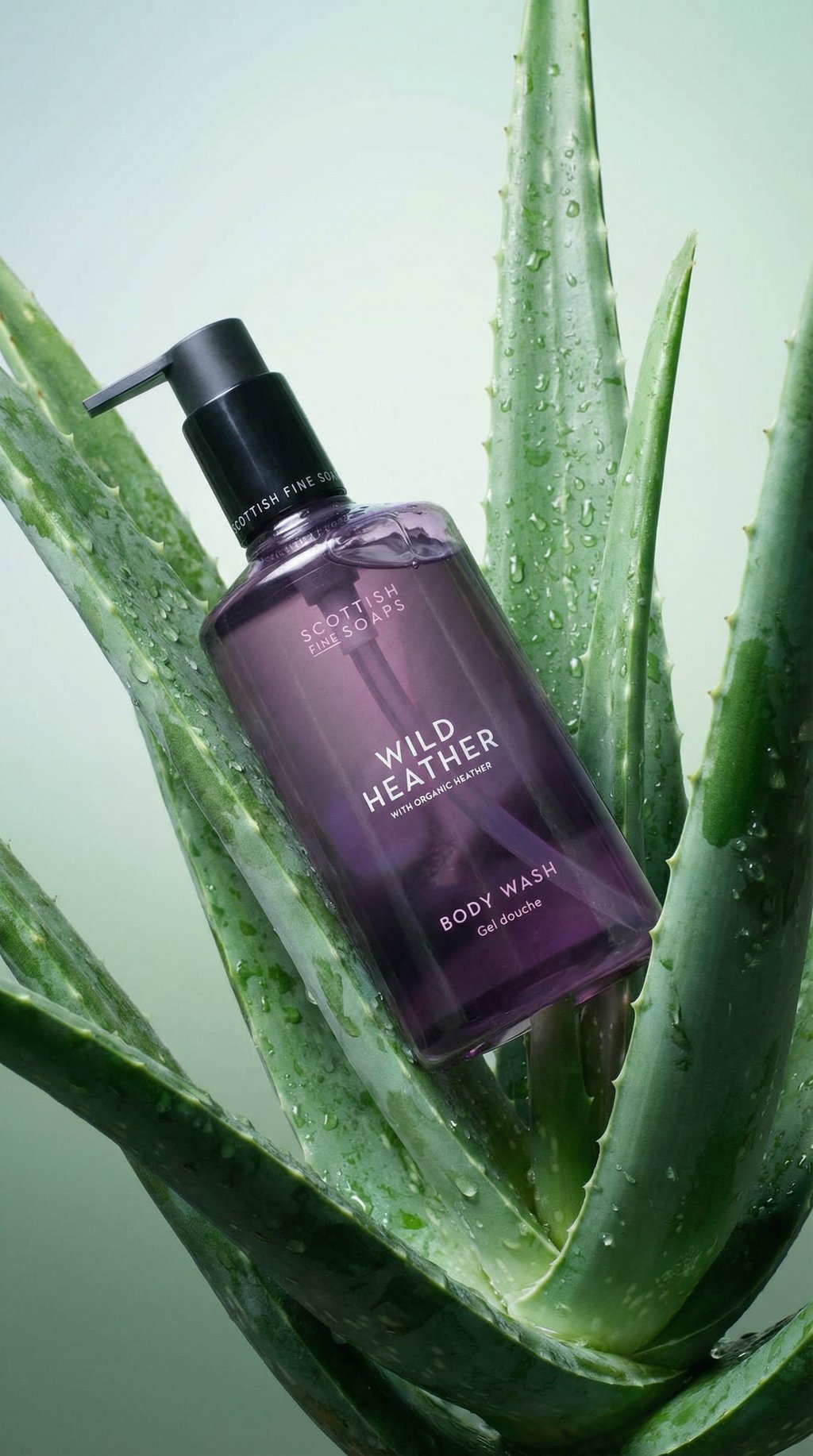 AI product shot of Wild Heather Body Wash 300ml