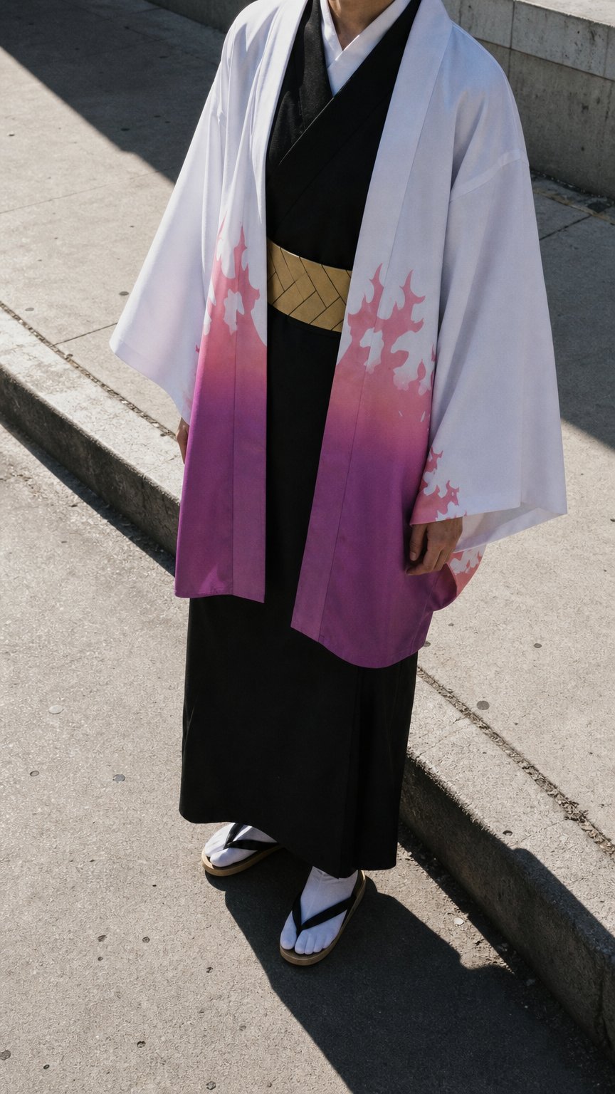 AI product shot of Demon Slayer Kagaya Ubuyashiki Cosplay Costume