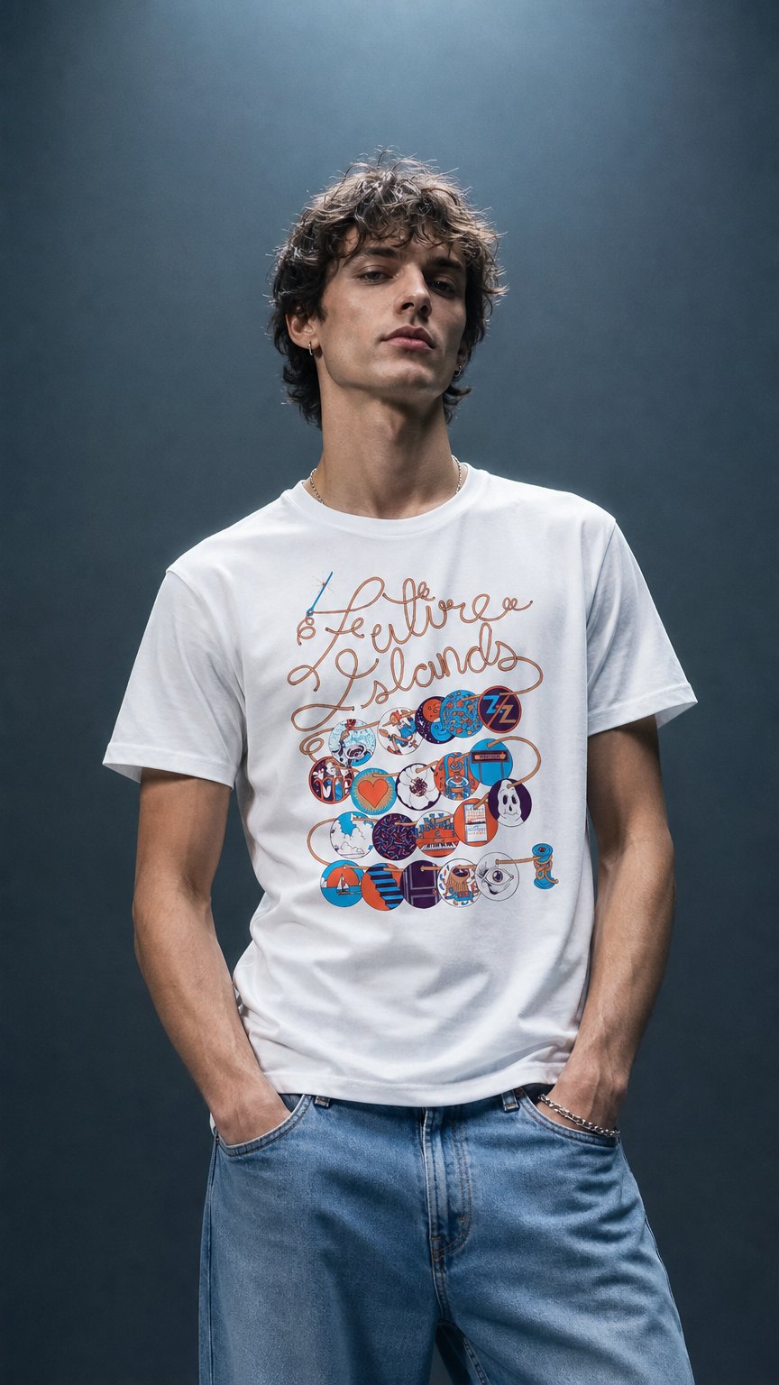 AI product shot of The Never-Ending Scribble T-Shirt