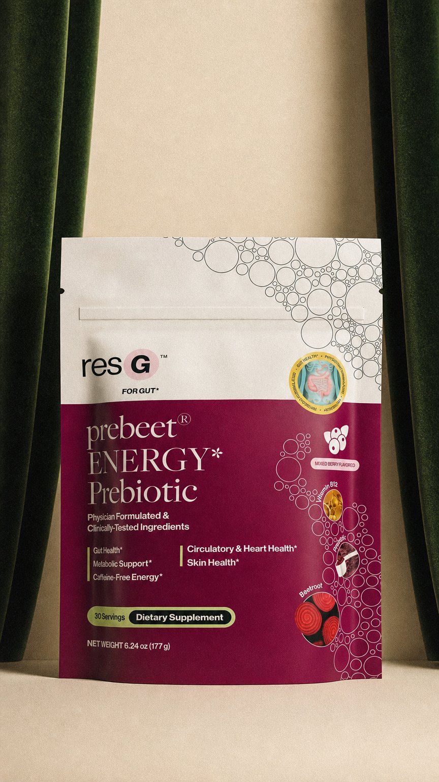AI product shot of resG® prebeet ENERGY Prebiotic
