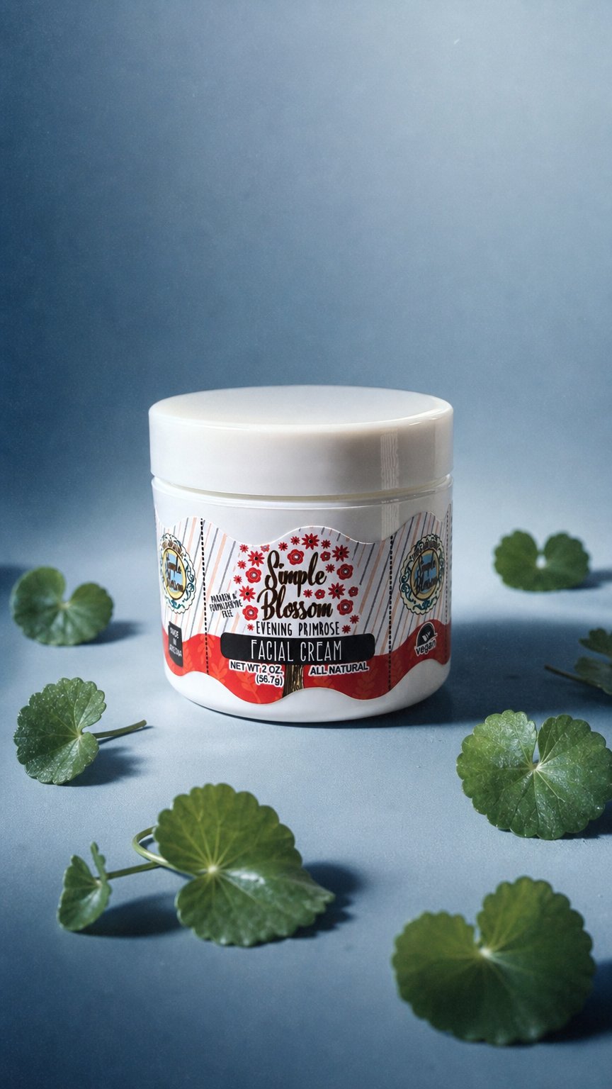 AI product shot of Evening primrose facial cream 2 oz
