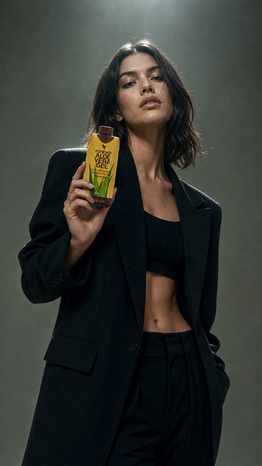 AI product shot of 330ml Forever Aloe Vera Gel™