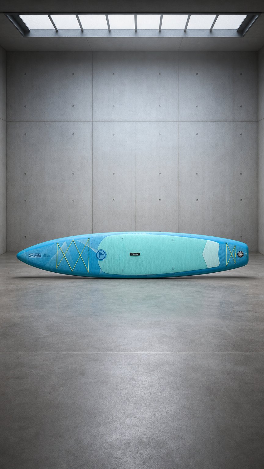 AI product shot of FitNord Aqua Apex 380 SUP-lautasetti (kantavuus 150 kg, lasikuitumela)
