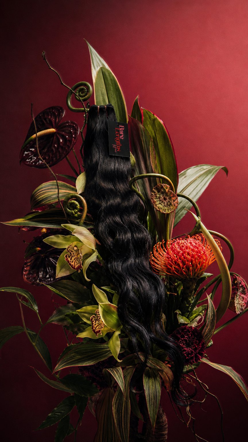 AI product shot of Raw Indian Wavy