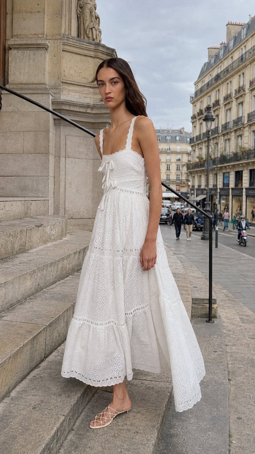 AI product shot of Constance Cami Cotton Dress Pristine