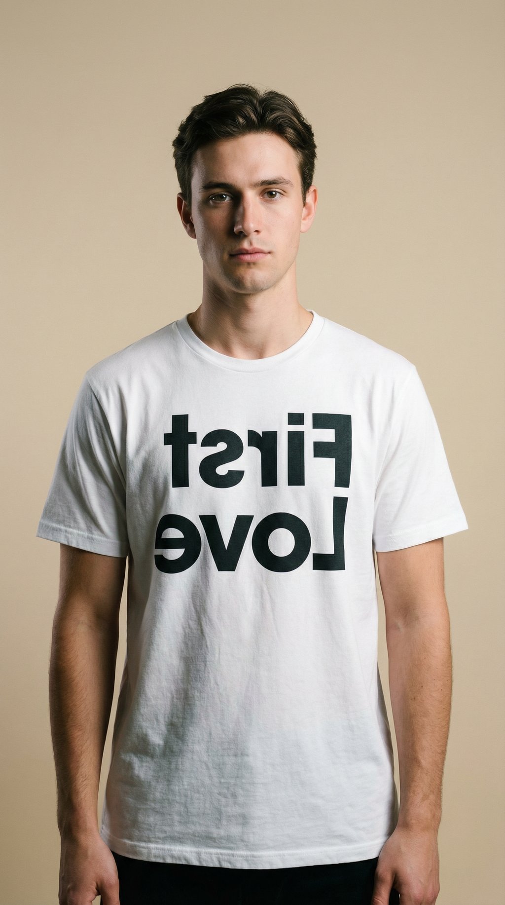 AI product shot of First Love - Unisex T-Shirt