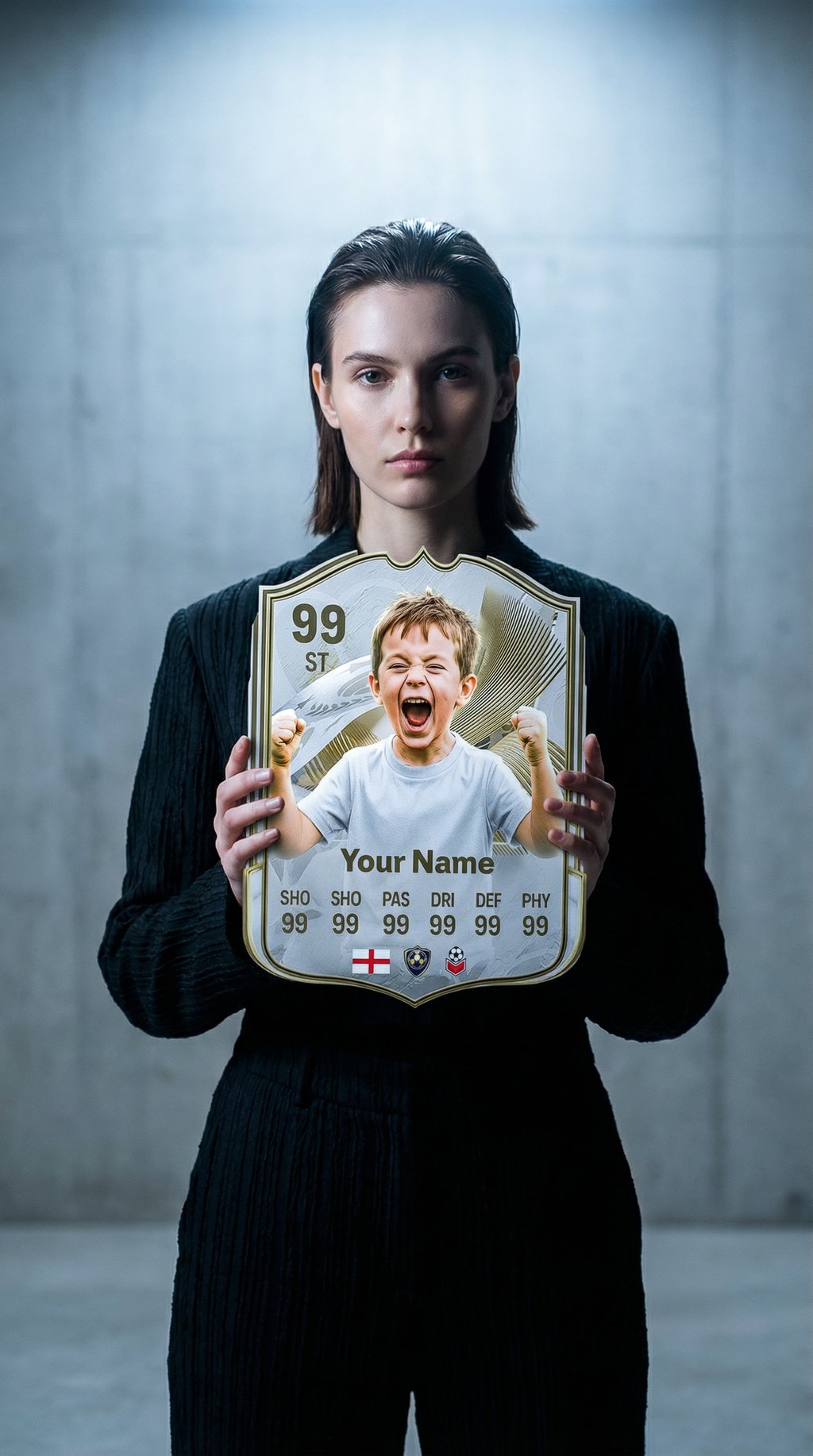 AI product shot of Icon Printed Football Card