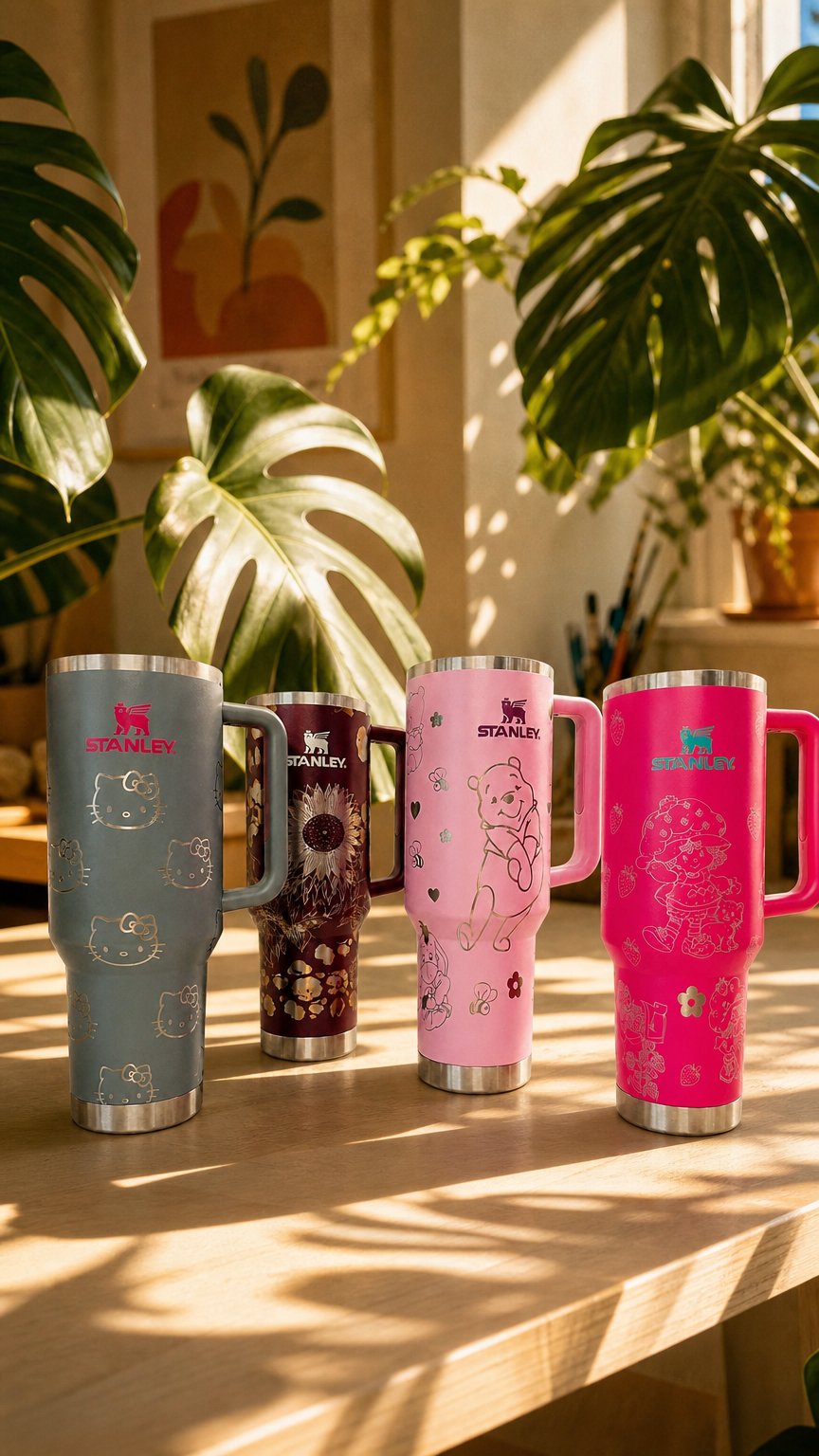 AI product shot of Laser Engraved Large 40 oz Quencher Tumbler