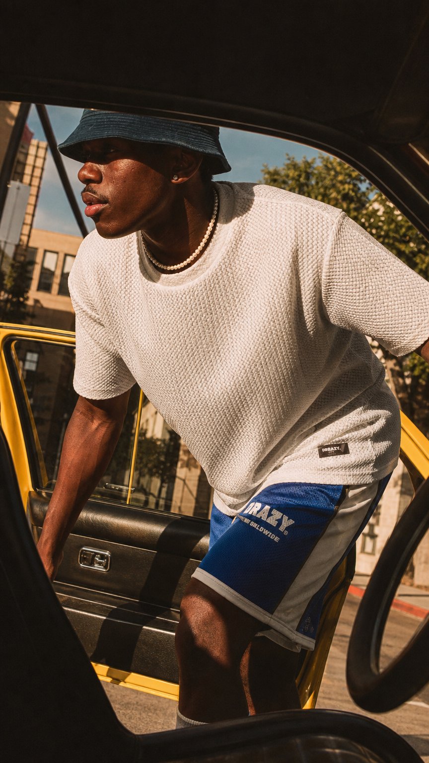 AI product shot of WAFFLE KNIT TEE