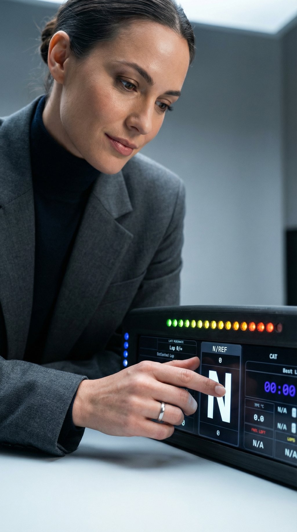AI product shot of 7.8" Widescreen DDU Touchscreen with 24 RPM Lights