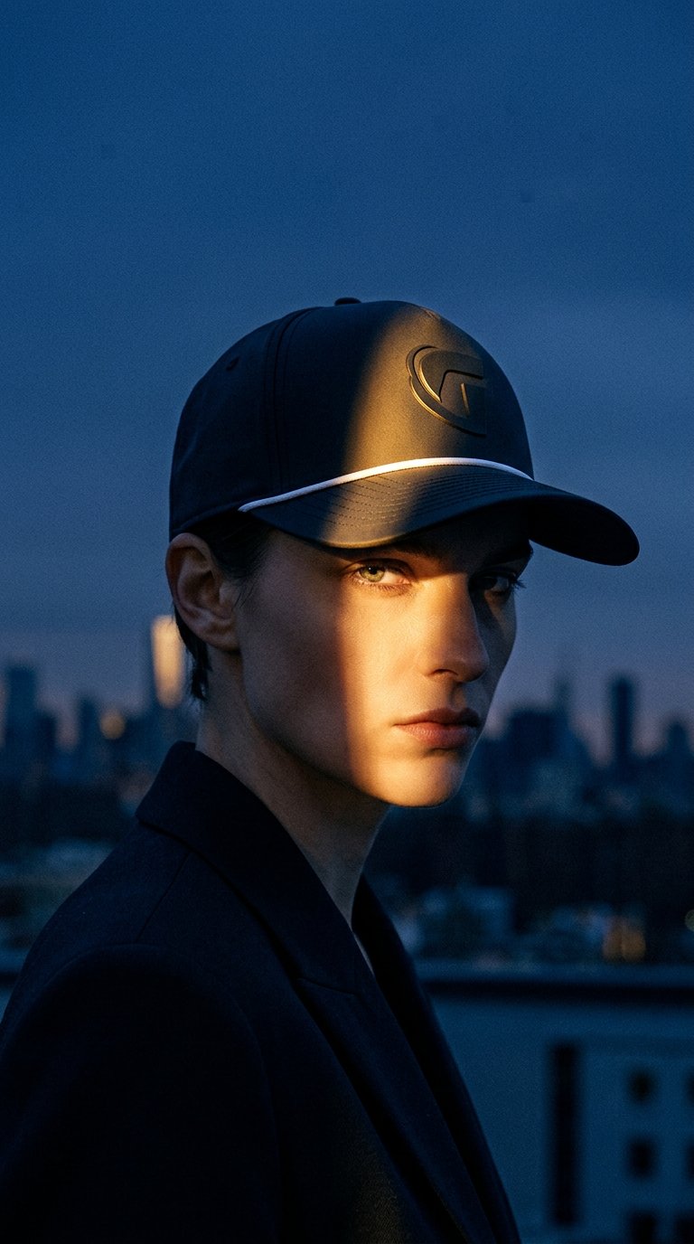 AI product shot of Branded Bills Curved 5 Panel Rope Hat