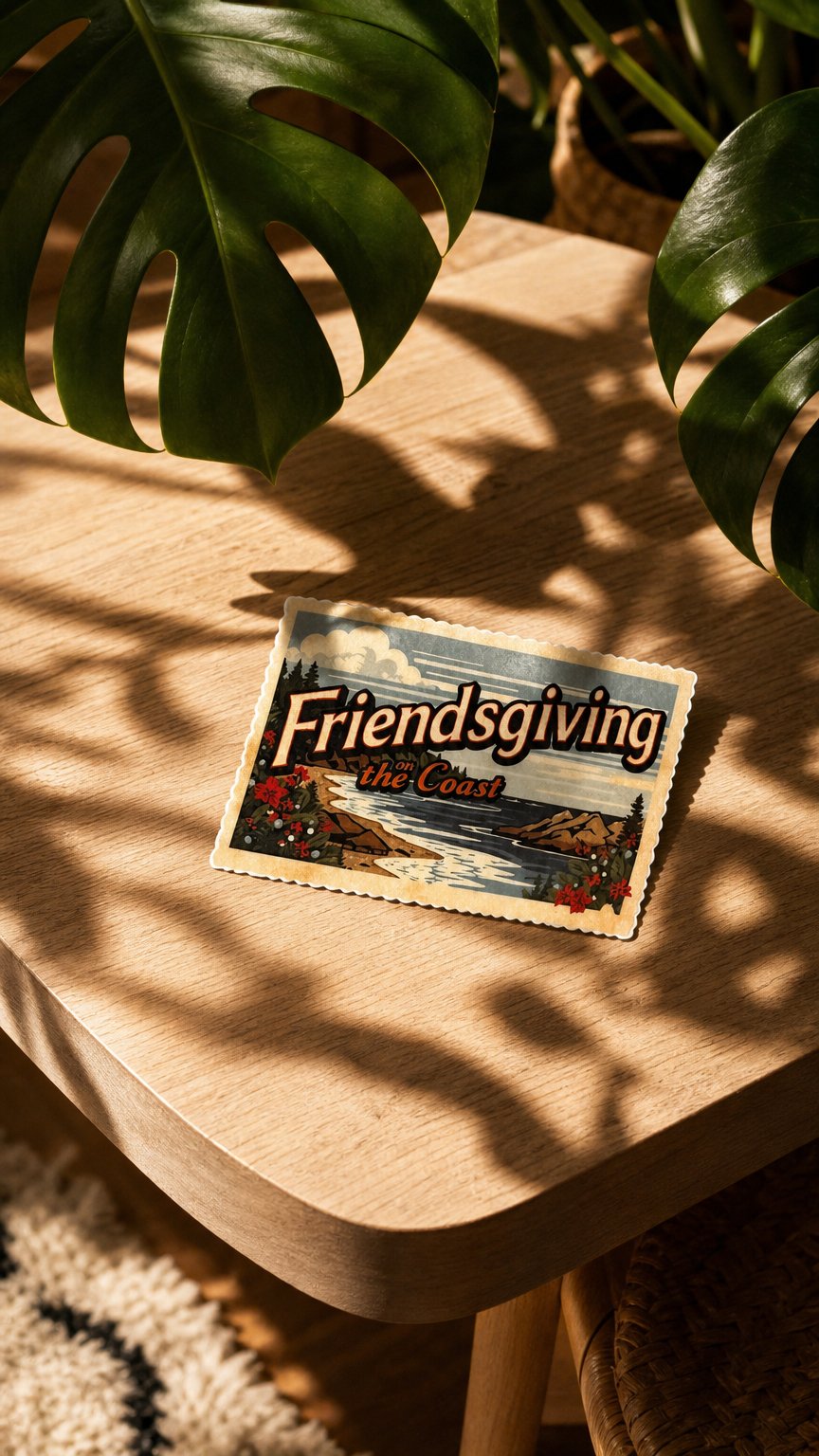 AI product shot of Friendsgiving On The Coast Premium Sticker Pack