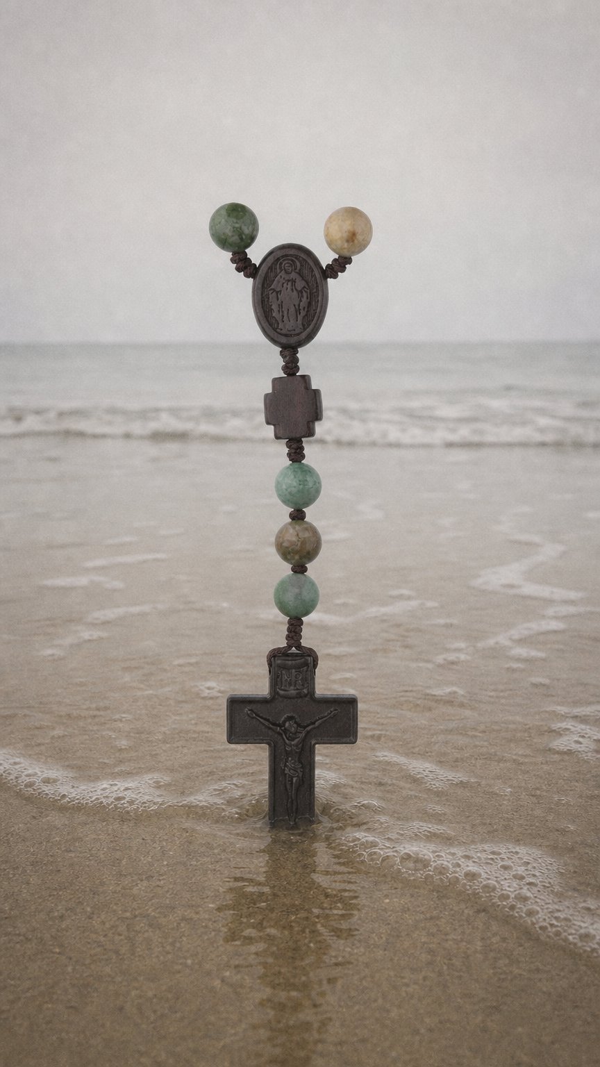 AI product shot of The St. Joseph Onyx Rosary