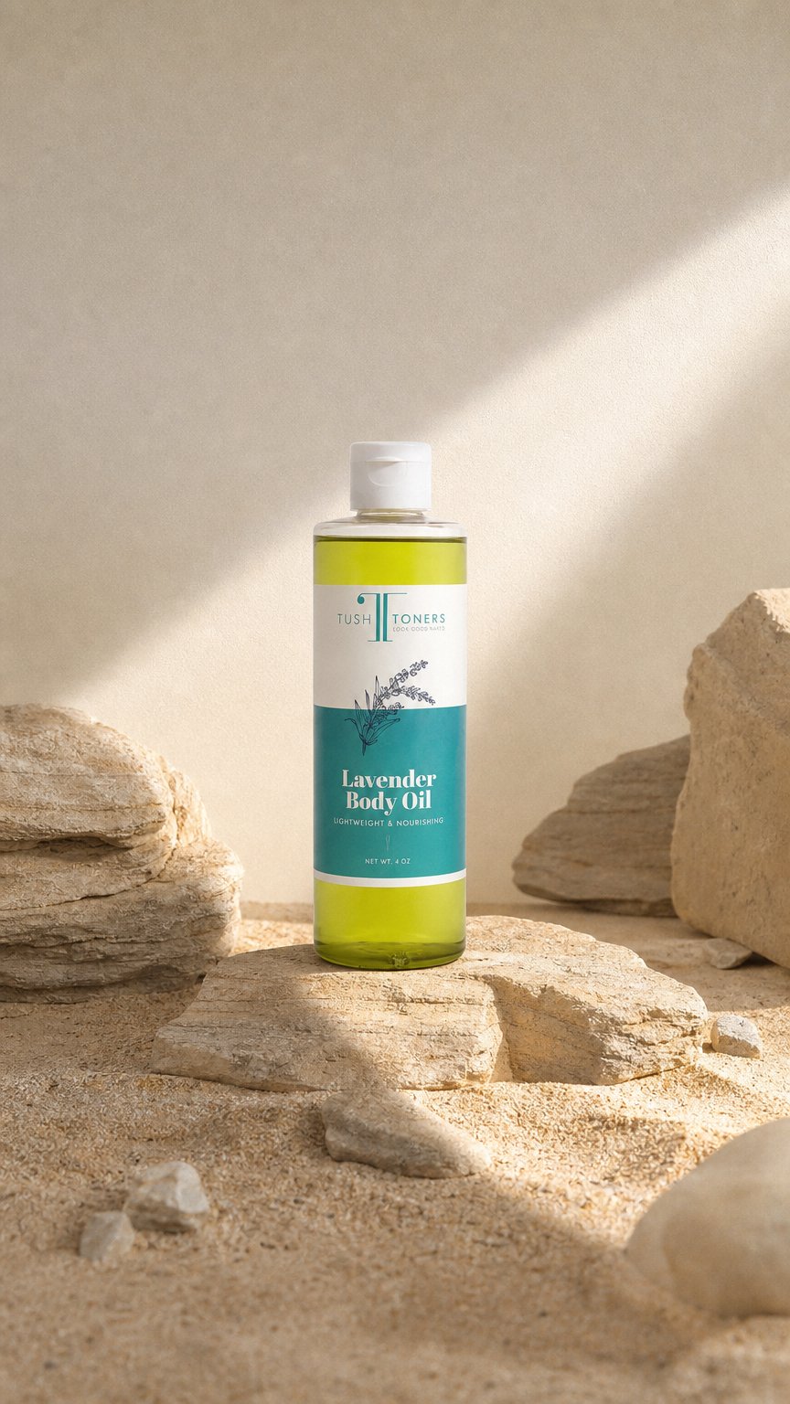 AI product shot of Body Oil