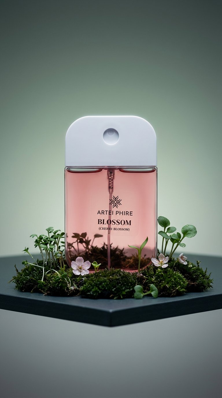 AI product shot of Blossom – Floral Eau de Cologne | Handcrafted in Canada