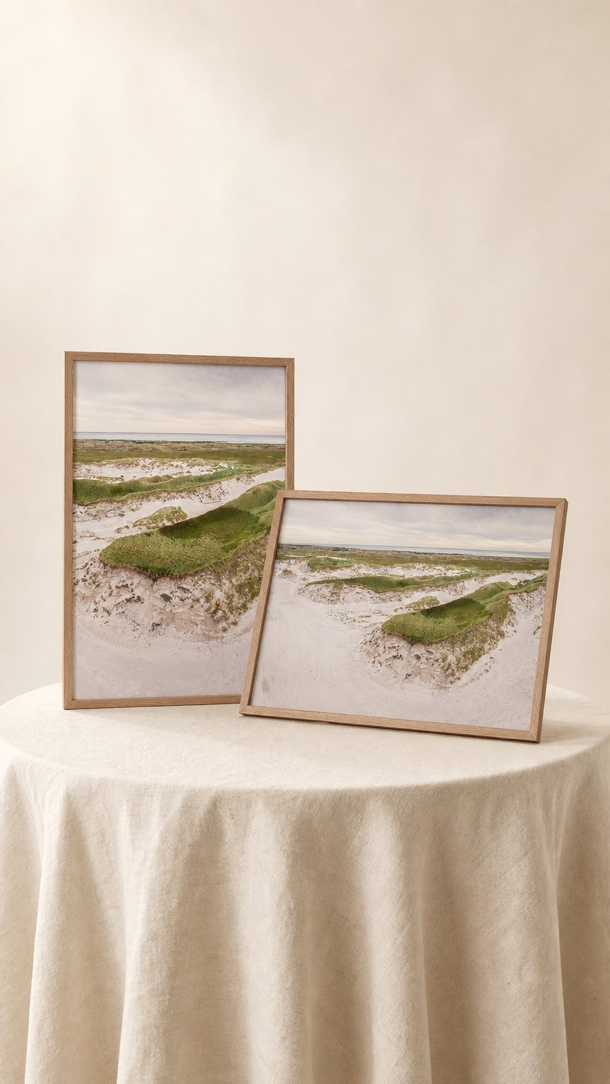 AI product shot of Klitter ved Hvide Sande plakat