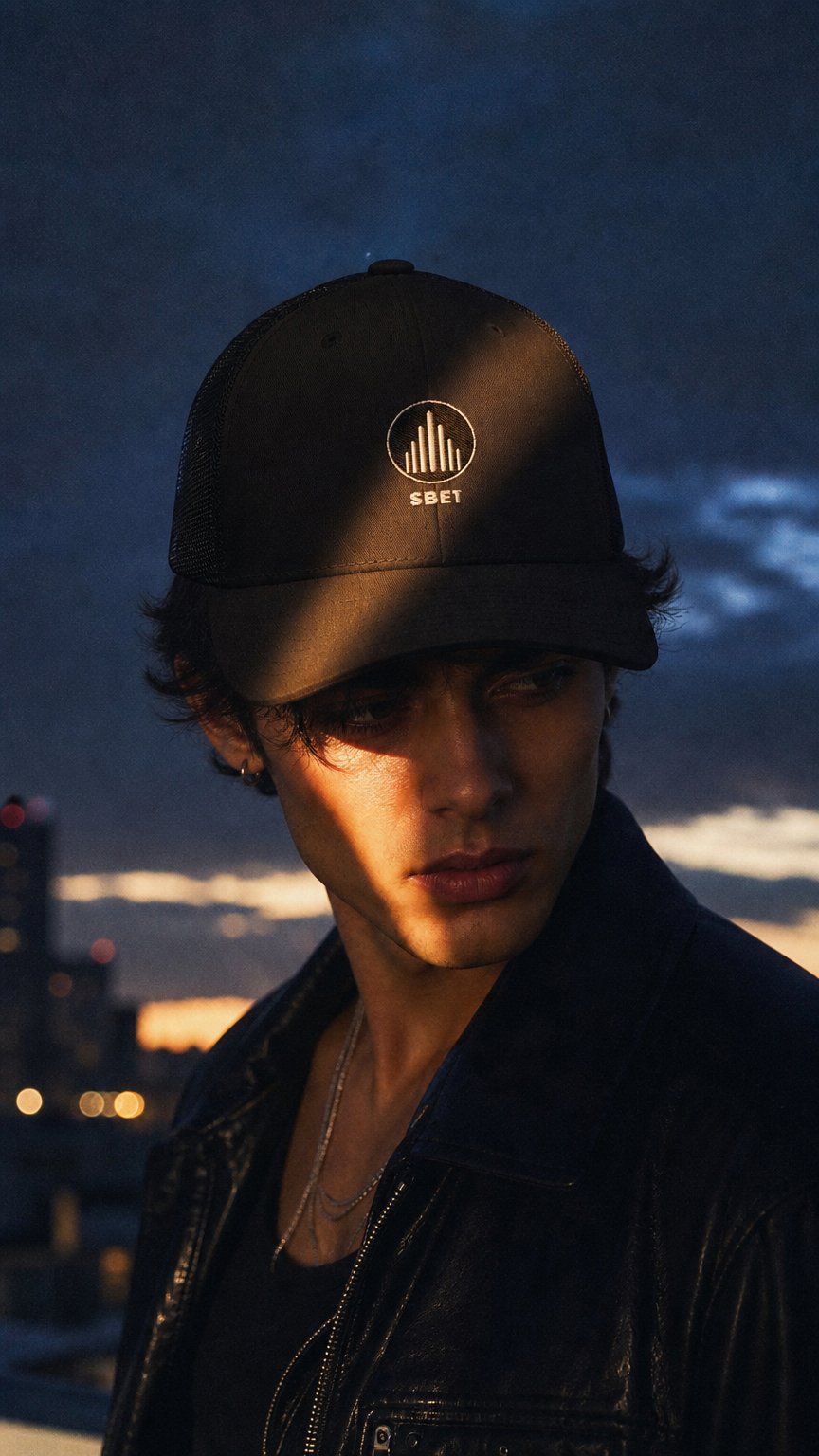 AI product shot of SBE1 Baseball Cap