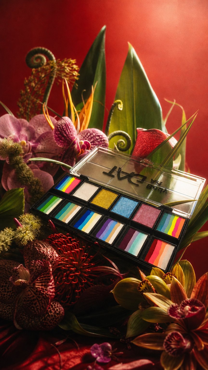 AI product shot of Rainbow Fairy Garden Palette