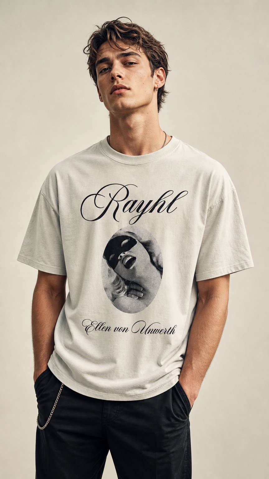 AI product shot of Rayhl Mirror Tee