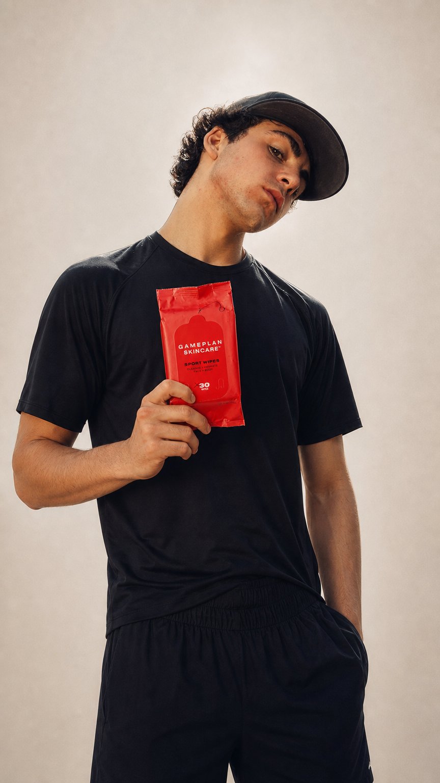 AI product shot of Post-Sweat Sport Wipes