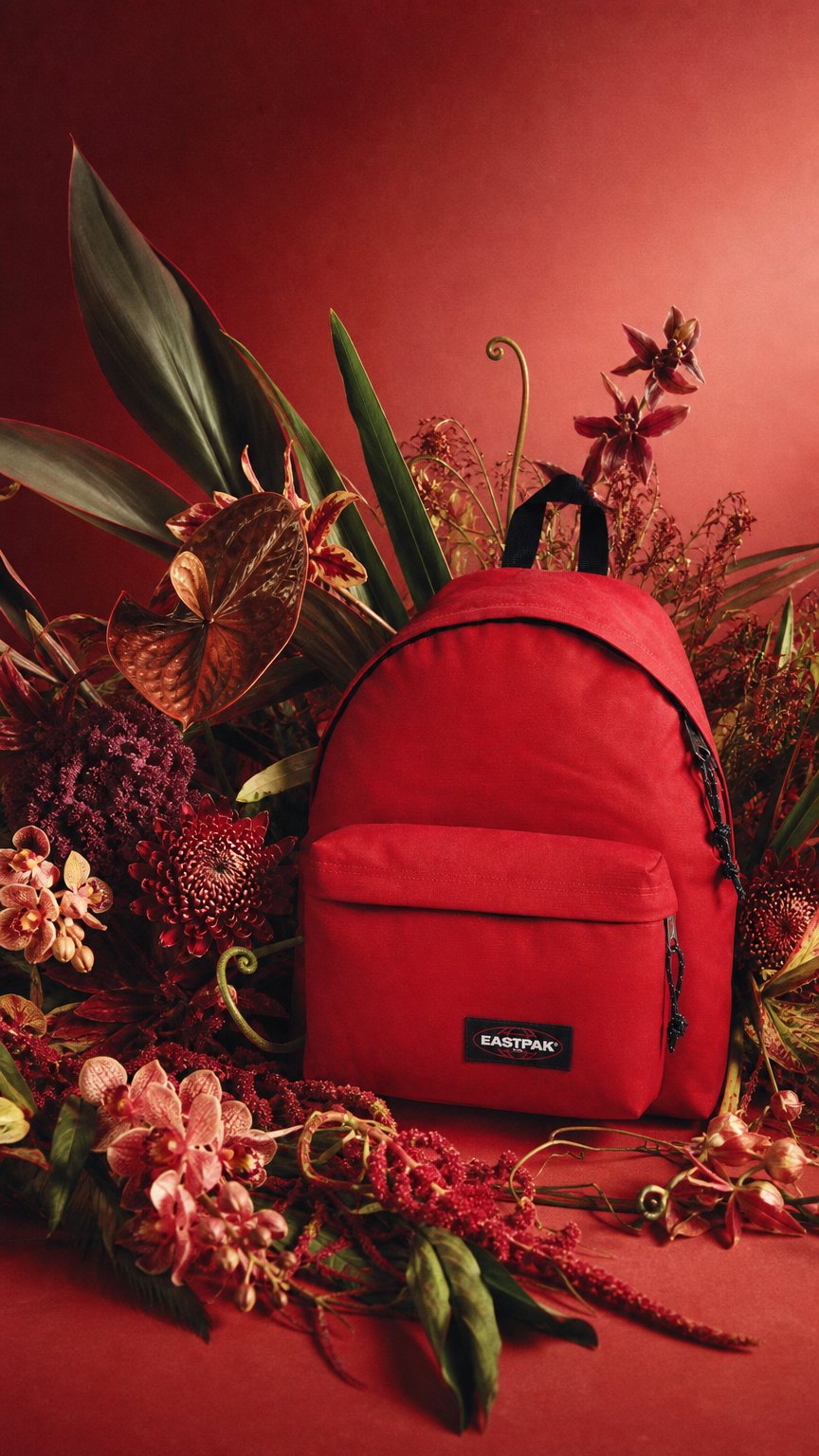 AI product shot of Sac à dos Padded Pak'r 40 cm Scarlet Red H40 X L30 x P18 cm