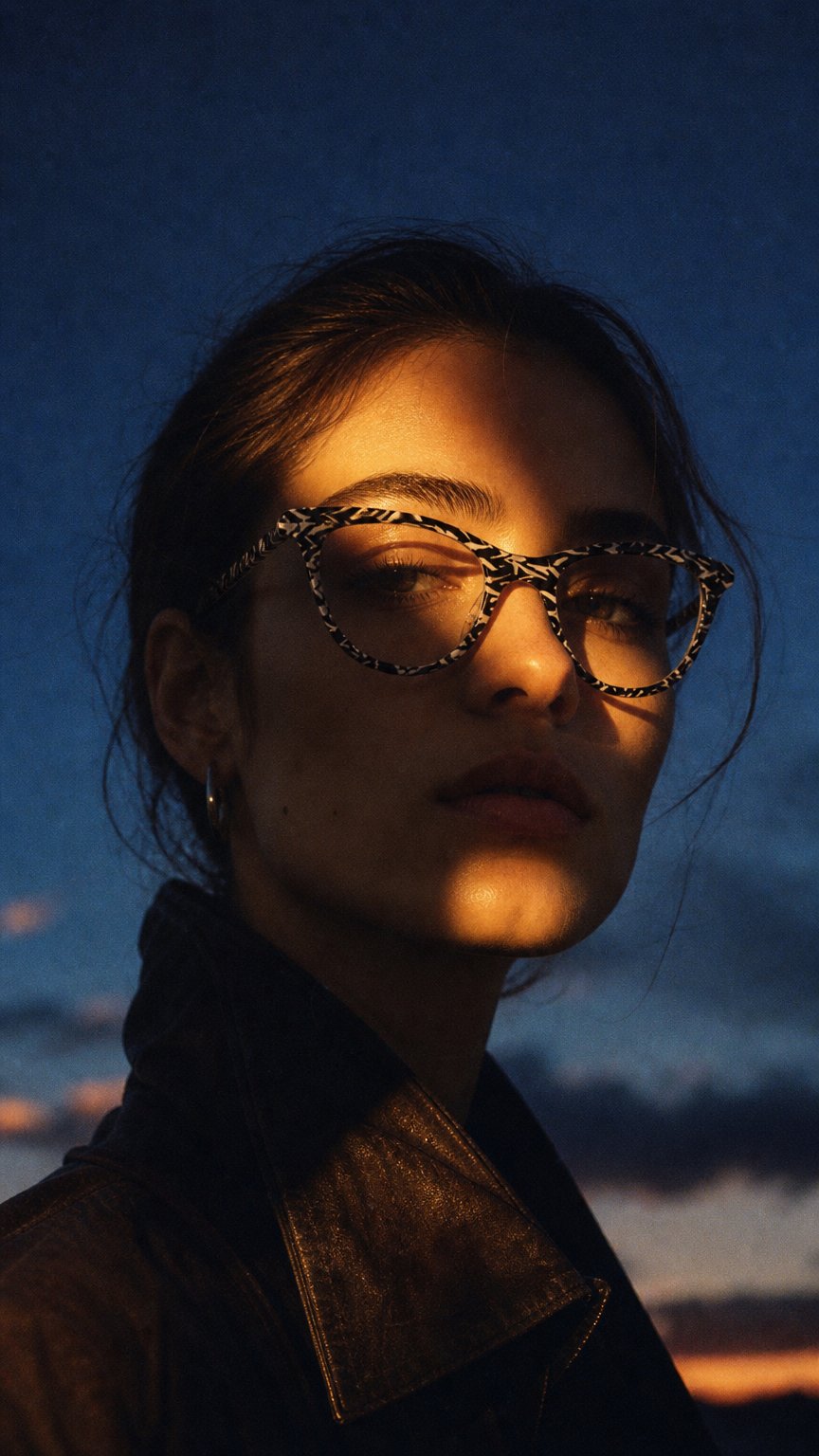 AI product shot of Ablett Oval Black/White Eyeglasses